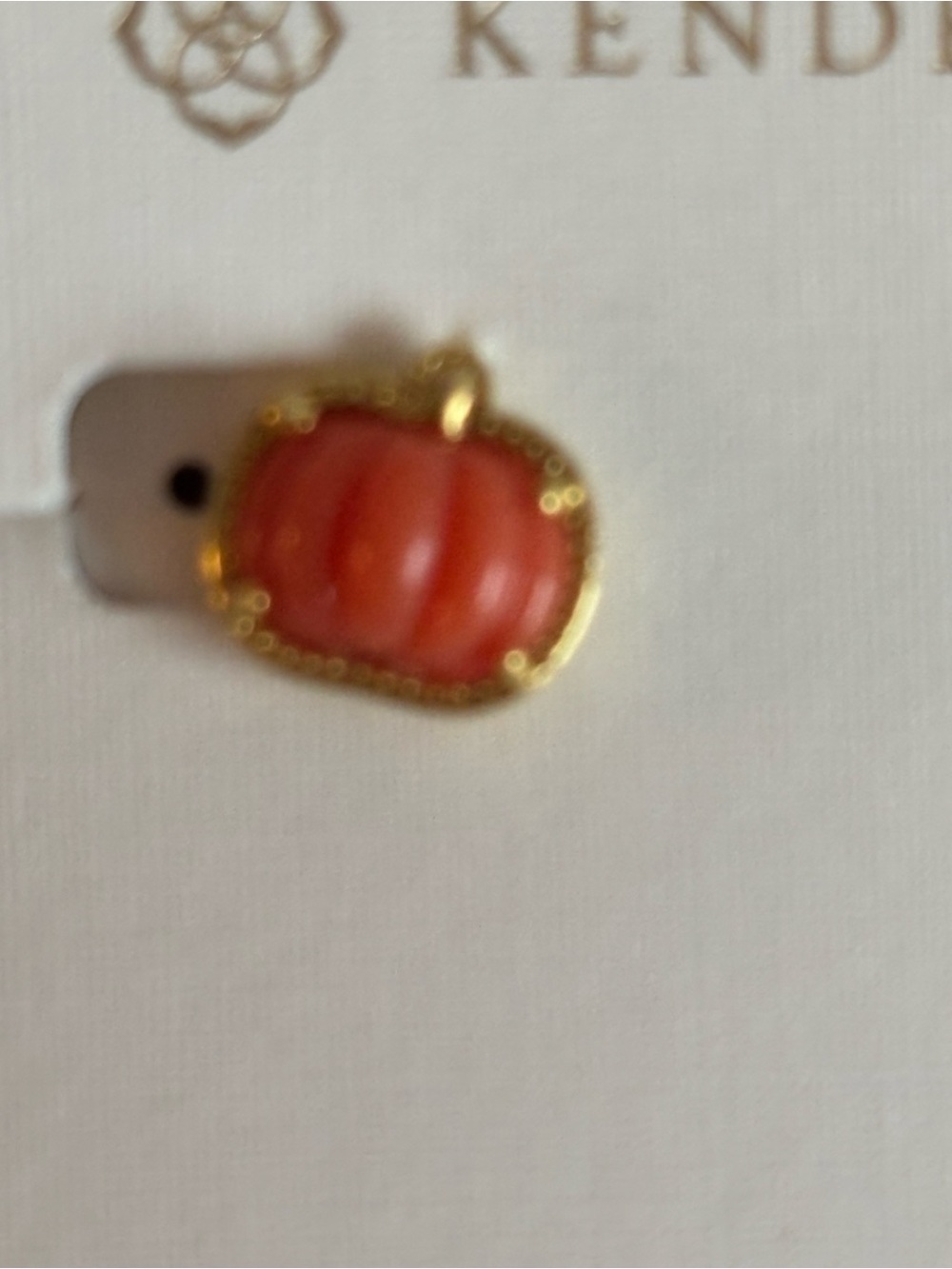 Brand new Kendra Scott Pumpkin Gold plated Stud Earrings - Picture 3 of 7